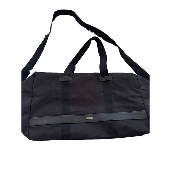 Georgio Armani Black Large Nylon & Leather Duffle Bag With Dual Handles & Adjust - Picture 10 of 14